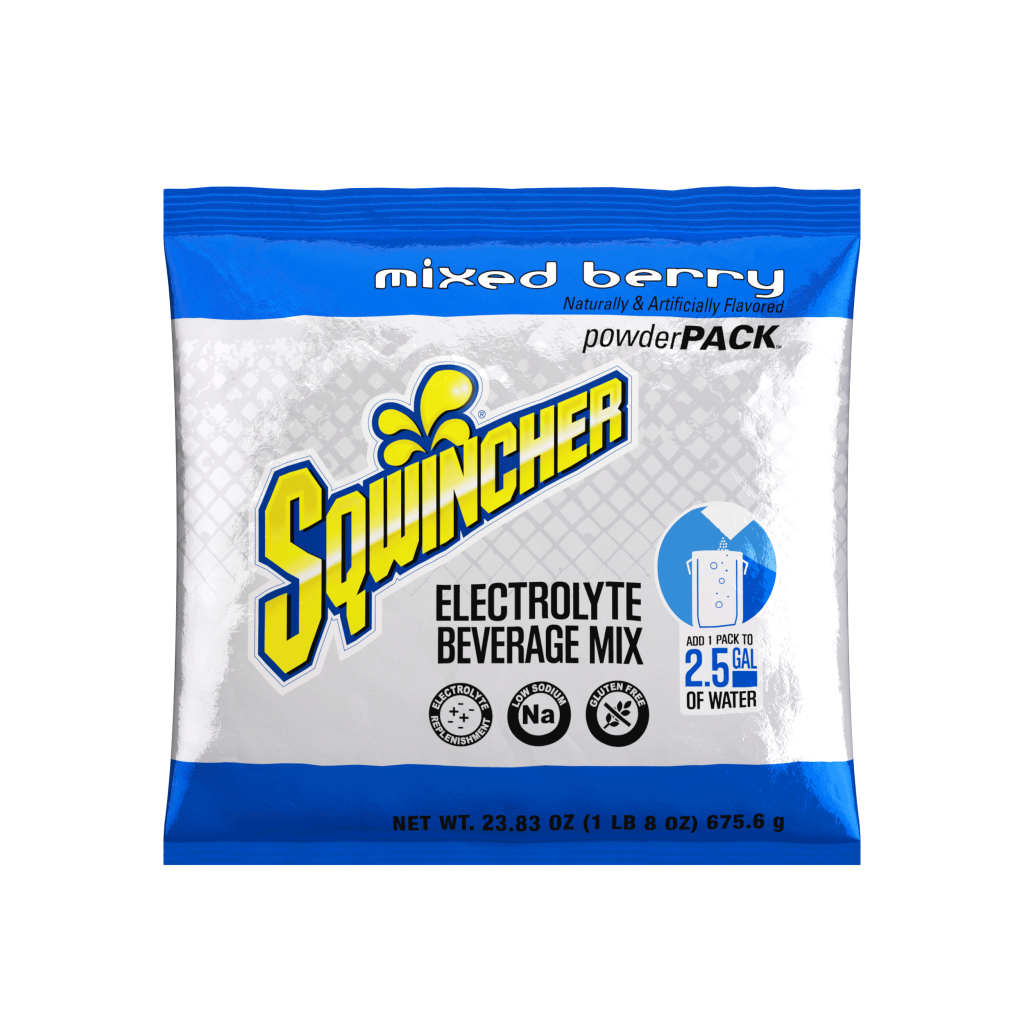 Sqwincher® 23.83oz  Powder Pack Bag Electrolyte Beverage Mix Concentrate, Mixed Berry